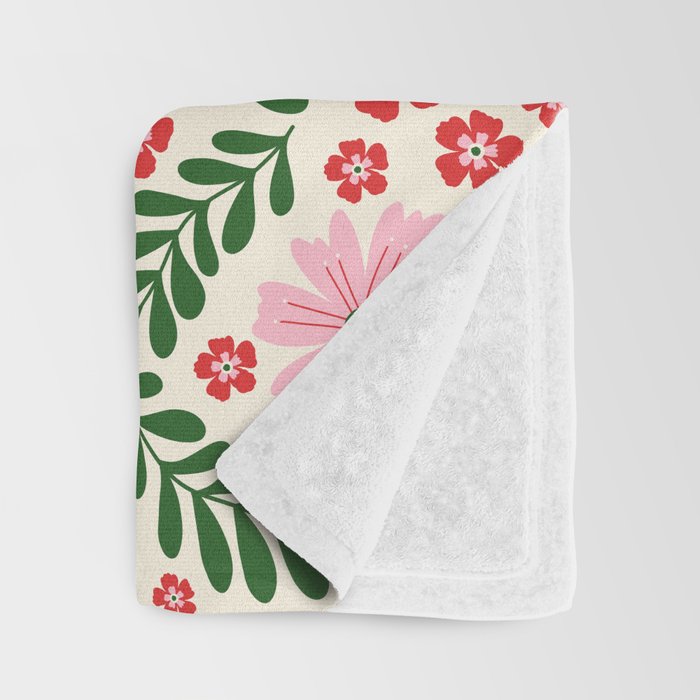 Whimsical Floral- Christmas vibes Throw Blanket Gallery Image 3