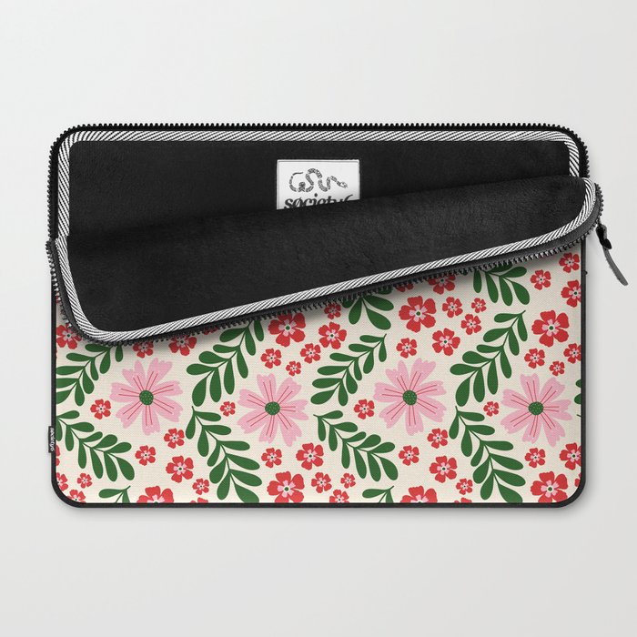 Whimsical Floral- Christmas vibes Laptop Sleeve Gallery Image 2