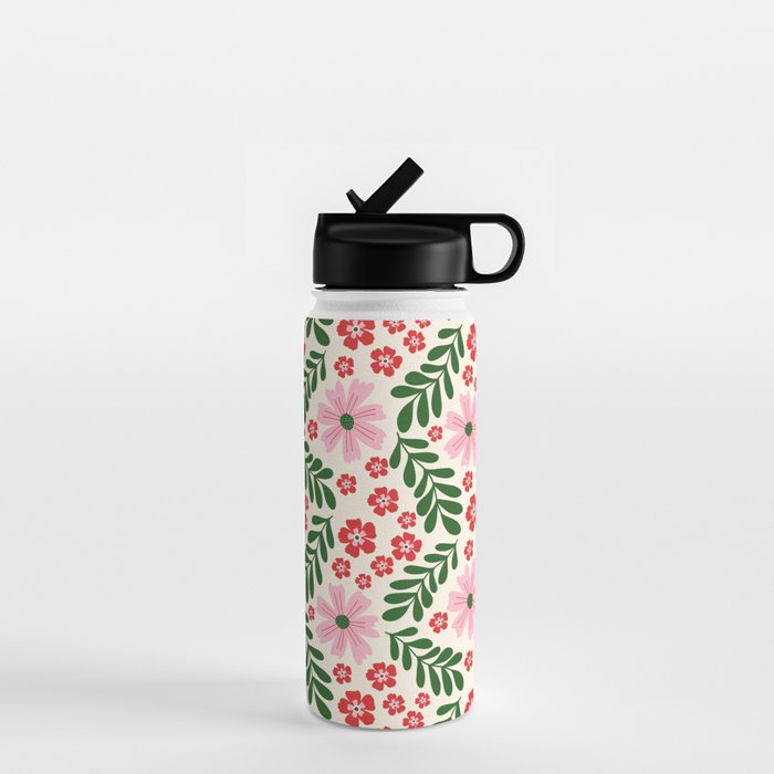 Whimsical Floral- Christmas vibes Water Bottle Gallery Image 1