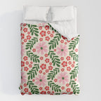 Whimsical Floral- Christmas vibes Duvet Cover Gallery Image 6