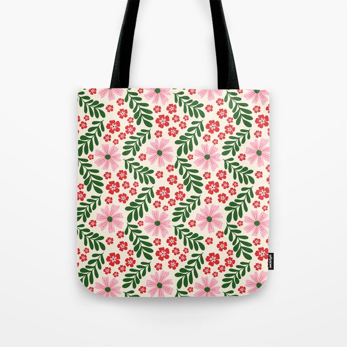 Whimsical Floral- Christmas vibes Tote Bag Gallery Image 1