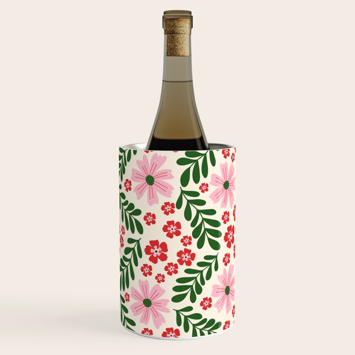 Whimsical Floral- Christmas vibes Wine Chiller Gallery Image 1