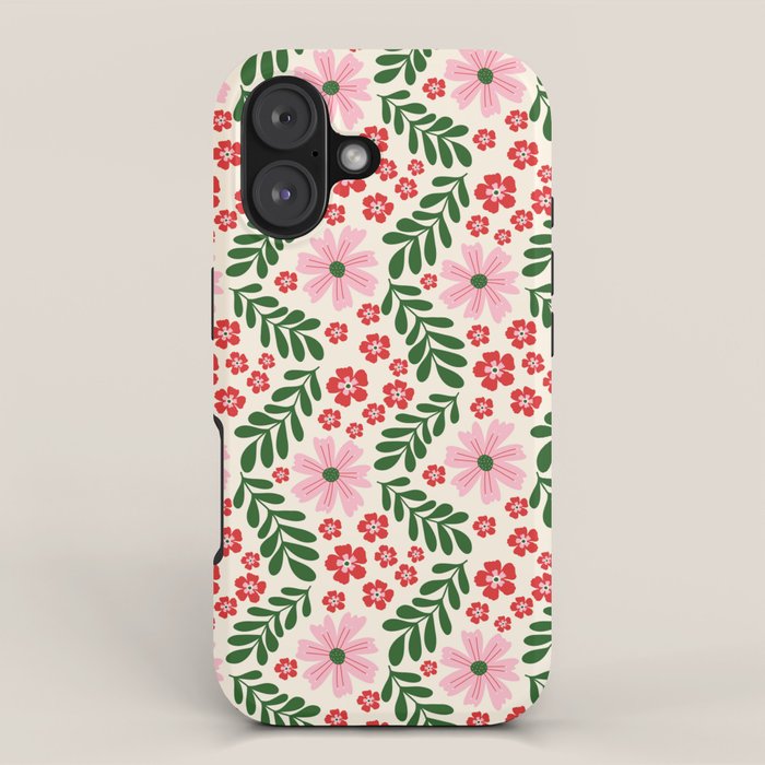Whimsical Floral- Christmas vibes iPhone Case Gallery Image 1