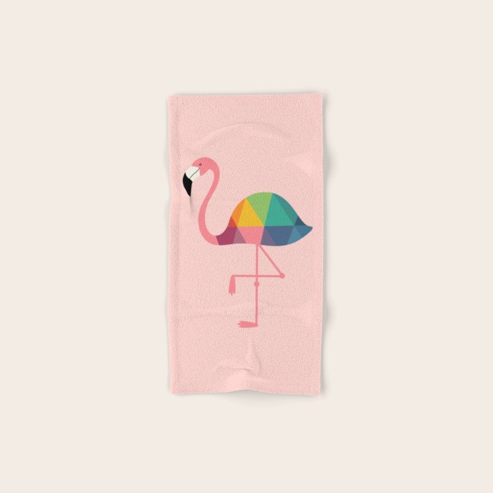 Rainbow Flamingo Bath Towel Gallery Image 1