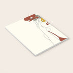 Colorful Thoughts Minimal Line Art Woman with Flowers II Notebook Gallery Image 3