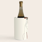 Colorful Thoughts Minimal Line Art Woman with Flowers II Wine Chiller Gallery Image 2