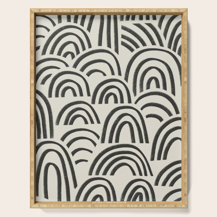 Charcoal Arches #1 Serving Tray Gallery Image 1