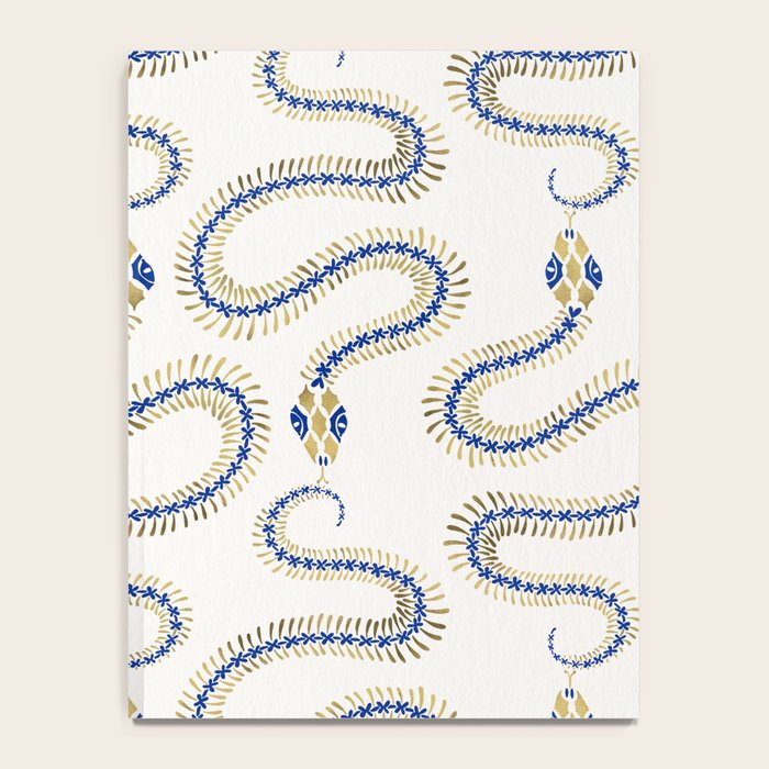 Snake Skeleton - Navy & Gold Palette Notebook Gallery Image 4