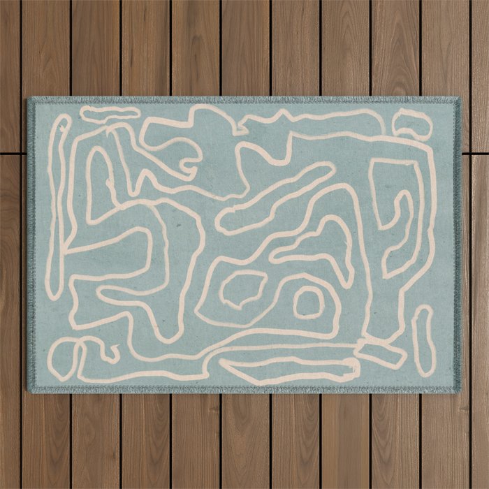 Abstract line art 157 Outdoor Rug Gallery Image 1