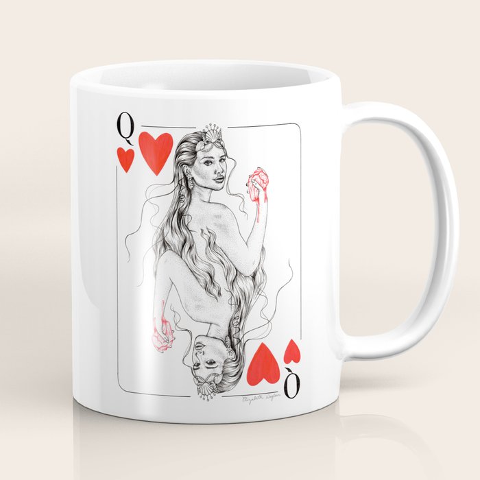 Mermaid Queen of Hearts Coffee Mug Gallery Image 1