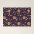 Vintage Star Collage Print in Purple Welcome Mat Gallery Image 1
