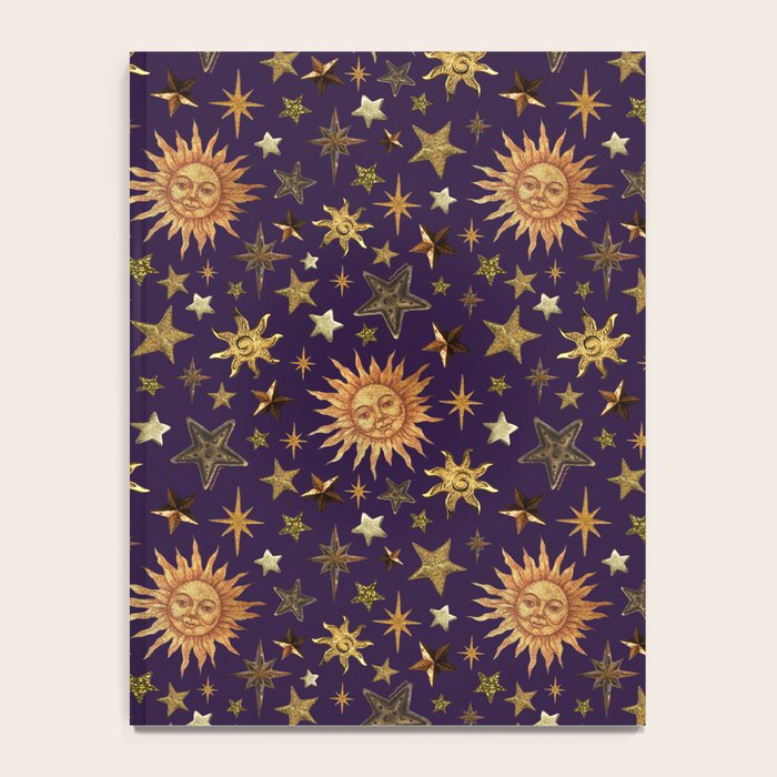 Vintage Star Collage Print in Purple Notebook Gallery Image 4