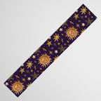 Vintage Star Collage Print in Purple Table Runner Gallery Image 3
