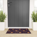 Vintage Star Collage Print in Purple Welcome Mat Gallery Image 3