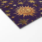 Vintage Star Collage Print in Purple Welcome Mat Gallery Image 2