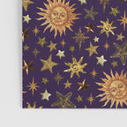 Vintage Star Collage Print in Purple Poster Gallery Image 3