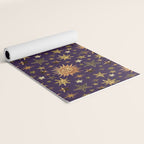 Vintage Star Collage Print in Purple Yoga Mat Gallery Image 2