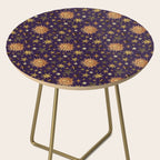 Vintage Star Collage Print in Purple Side Table Gallery Image 2