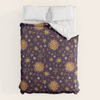 Vintage Star Collage Print in Purple Duvet Cover Gallery Image 6