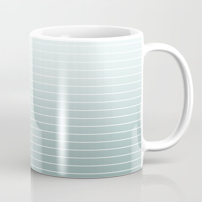 Ombre Arch XVII Natural Teal Gradient Modern Geometric Lines Coffee Mug Gallery Image 1