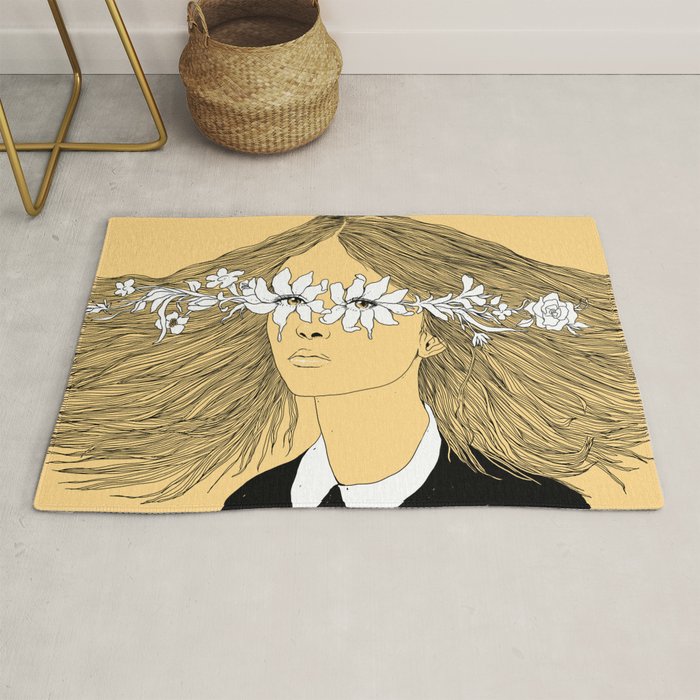 Flowers in My Eyes (Life in a Glimpse) Rug Gallery Image 1