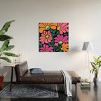70s Disco Garden Wood Wall Art Gallery Image 2