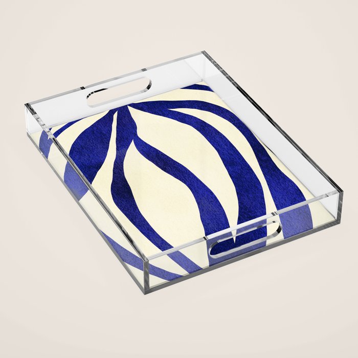 Abstract Blue lines  Acrylic Tray Gallery Image 1