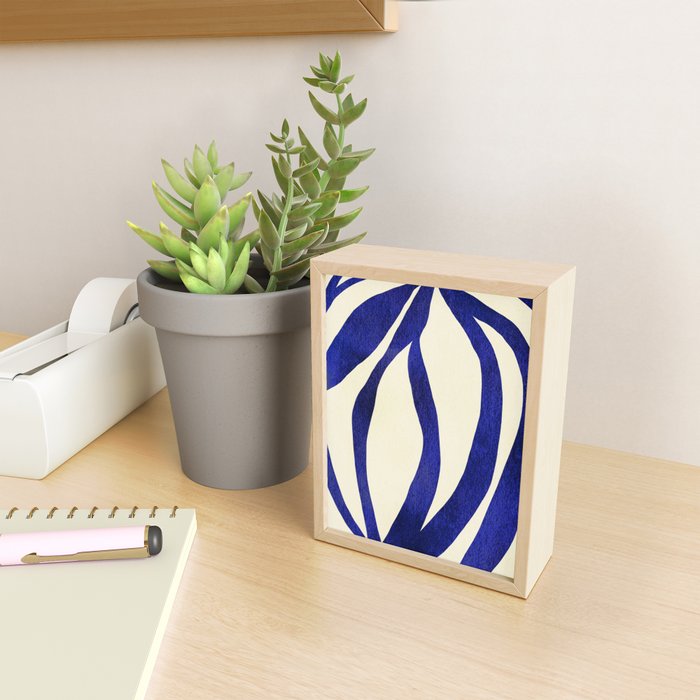 Abstract Blue lines  Mini Art Print Gallery Image 2