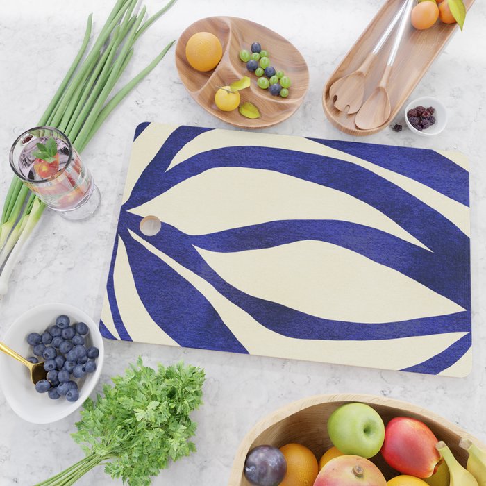 Abstract Blue lines  Cutting Board Gallery Image 2