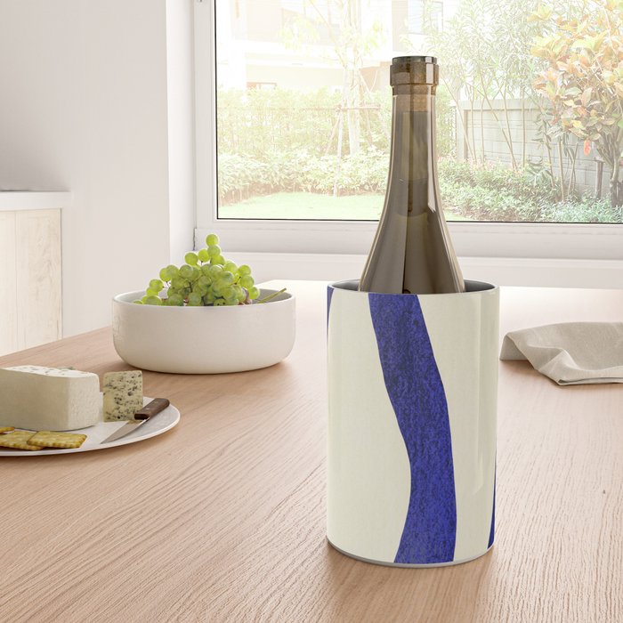 Abstract Blue lines  Wine Chiller Gallery Image 4