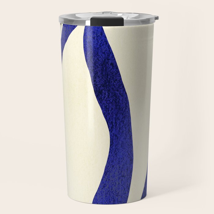 Abstract Blue lines  Travel Mug Gallery Image 1
