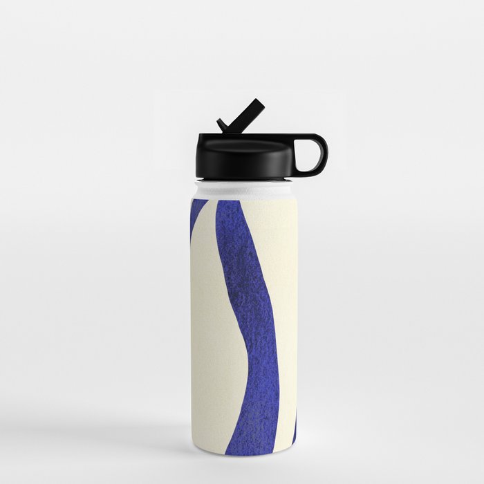 Abstract Blue lines  Water Bottle Gallery Image 1