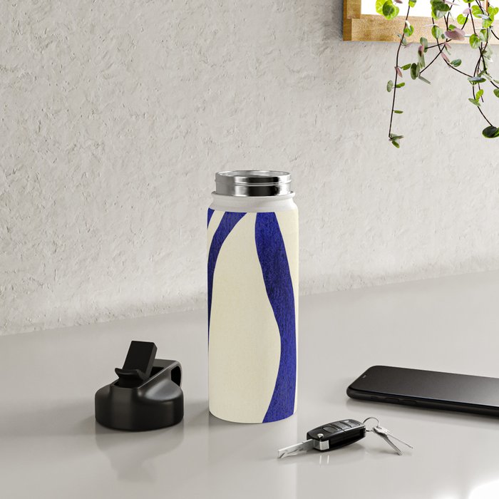 Abstract Blue lines  Water Bottle Gallery Image 4