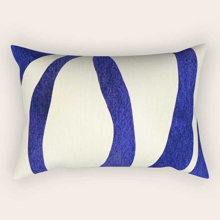 Abstract Blue lines  Rectangular Pillow Gallery Image 2