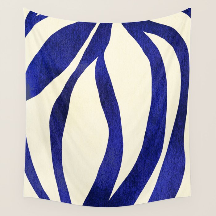 Abstract Blue lines  Wall Tapestry Gallery Image 4