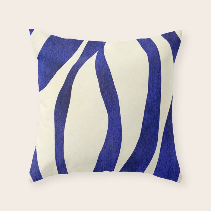 Abstract Blue lines  Throw Pillow Gallery Image 1