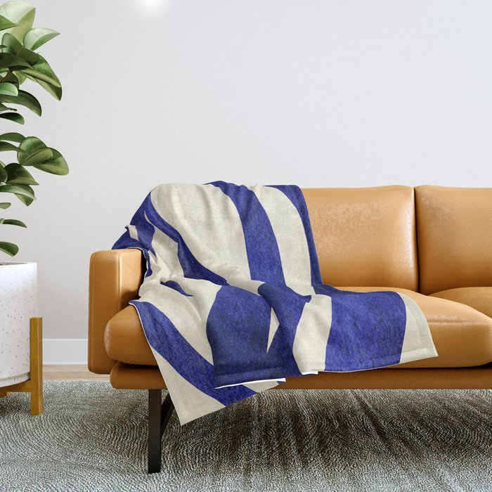 Abstract Blue lines  Throw Blanket Gallery Image 1