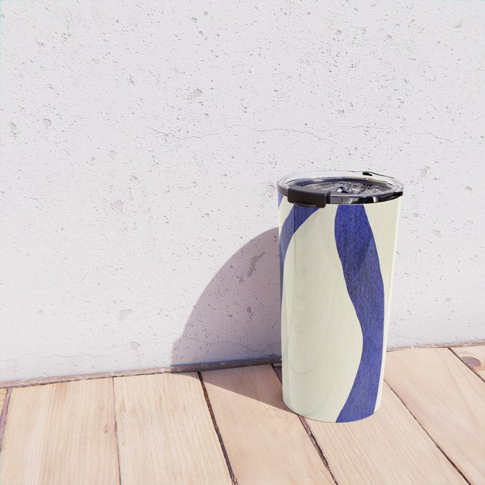 Abstract Blue lines  Travel Mug Gallery Image 4