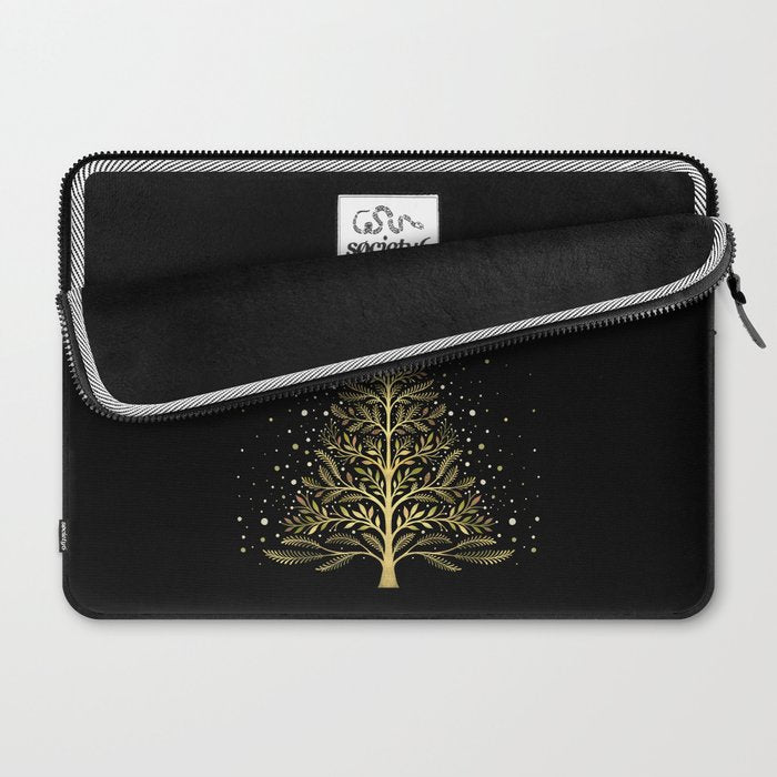 Christmas Night Tree-Glowing Laptop Sleeve Gallery Image 2