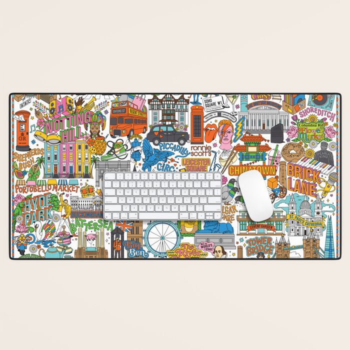 London City Map Desk Mat Gallery Image 1