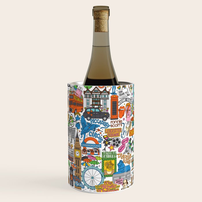 London City Map Wine Chiller Gallery Image 1