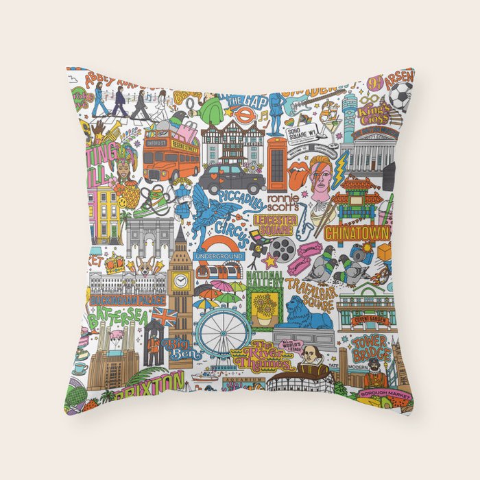 London City Map Throw Pillow Gallery Image 6