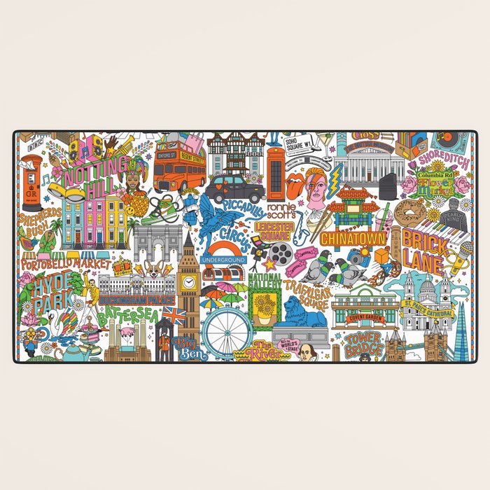 London City Map Desk Mat Gallery Image 3