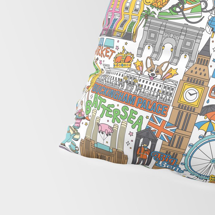 London City Map Pillow Sham Gallery Image 4