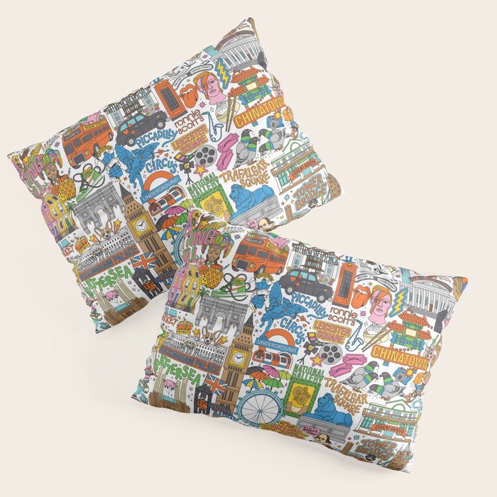 London City Map Pillow Sham Gallery Image 3