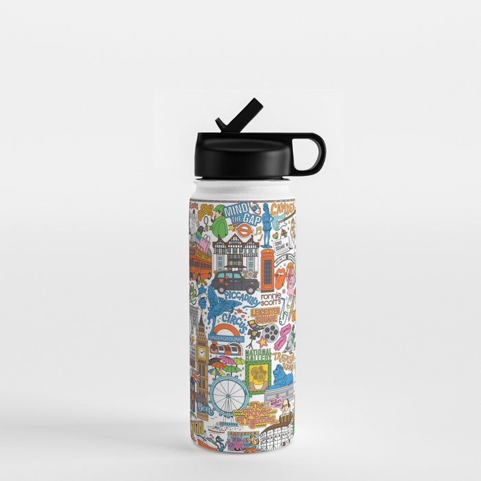 London City Map Water Bottle
