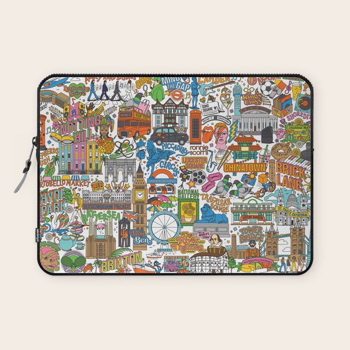 London City Map Laptop Sleeve Gallery Image 1