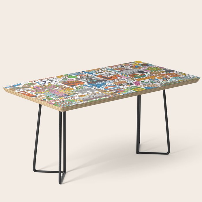 London City Map Coffee Table Gallery Image 1