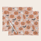 Pumpkin Party on Blush Pink Placemat Gallery Image 1