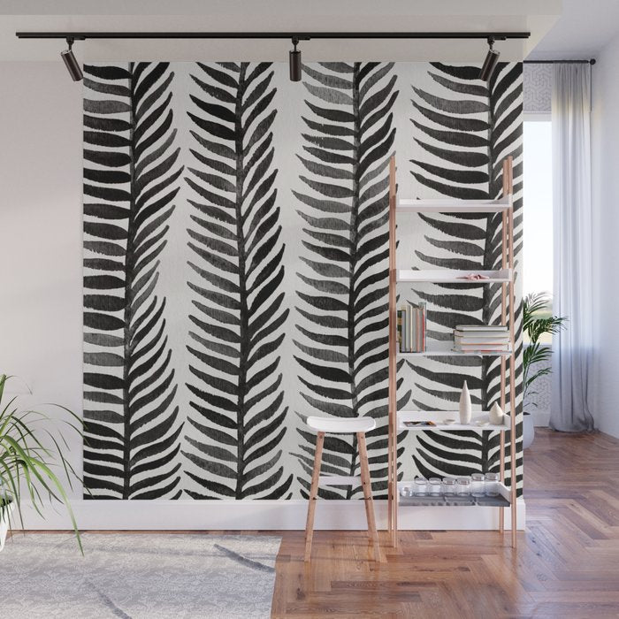 Black Seaweed Wall Mural Gallery Image 1